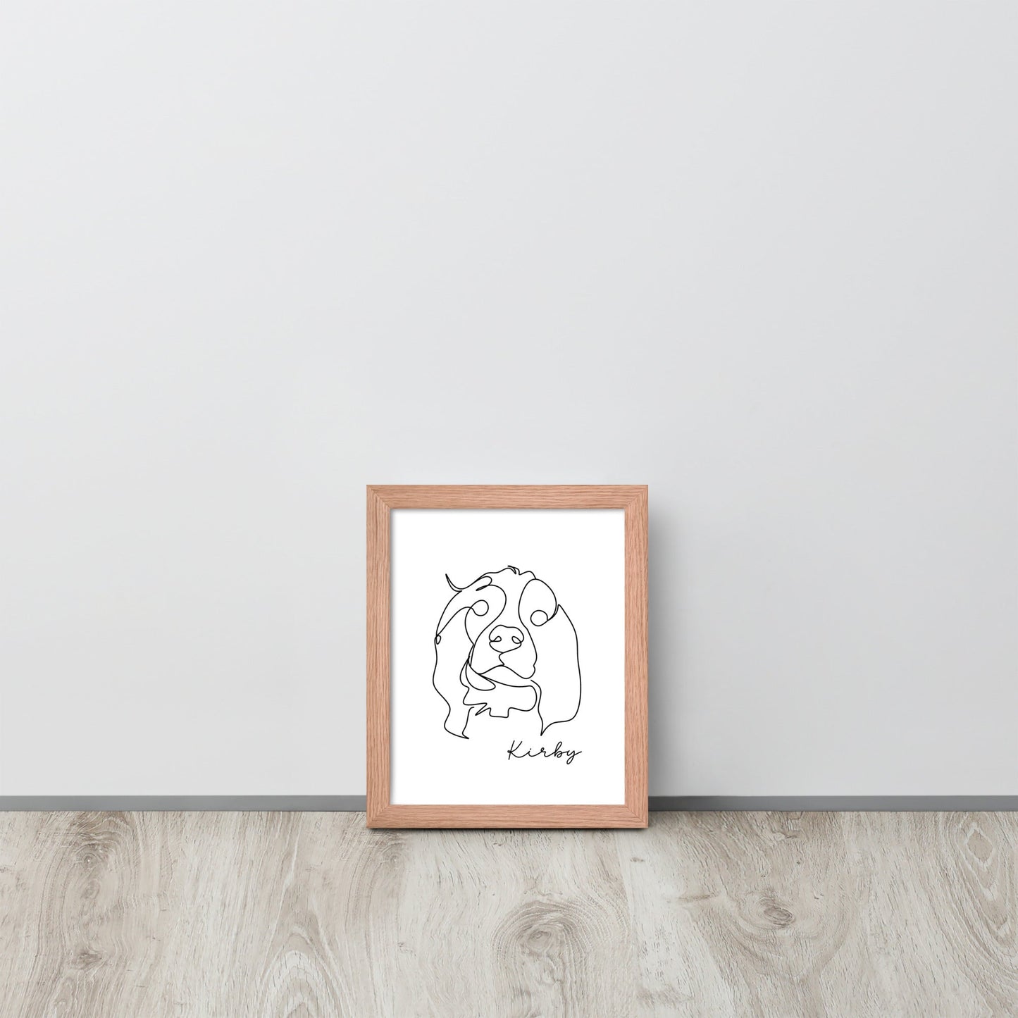 Continuous Line Art Pet Portrait - Luna & CoRed Oak8″×10″