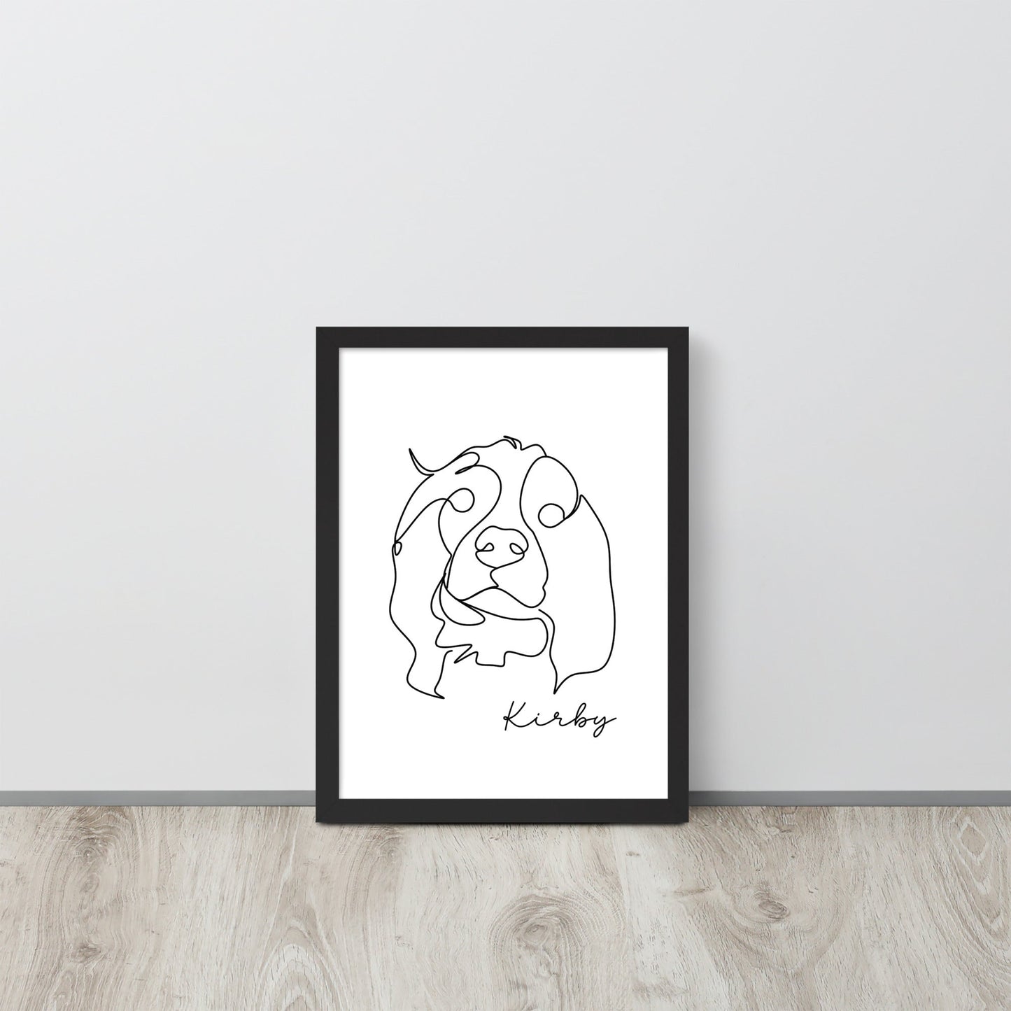 Continuous Line Art Pet Portrait - Luna & CoBlack12″×16″