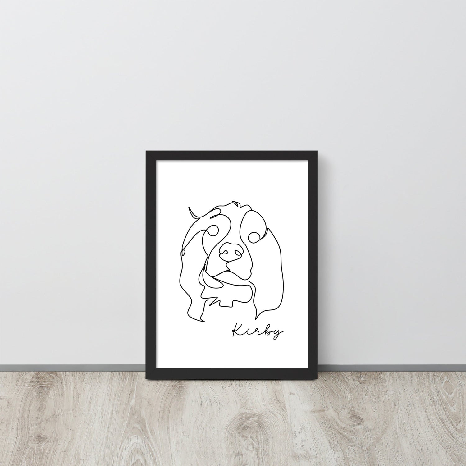 Continuous Line Art Pet Portrait - Luna & CoBlack12″×16″