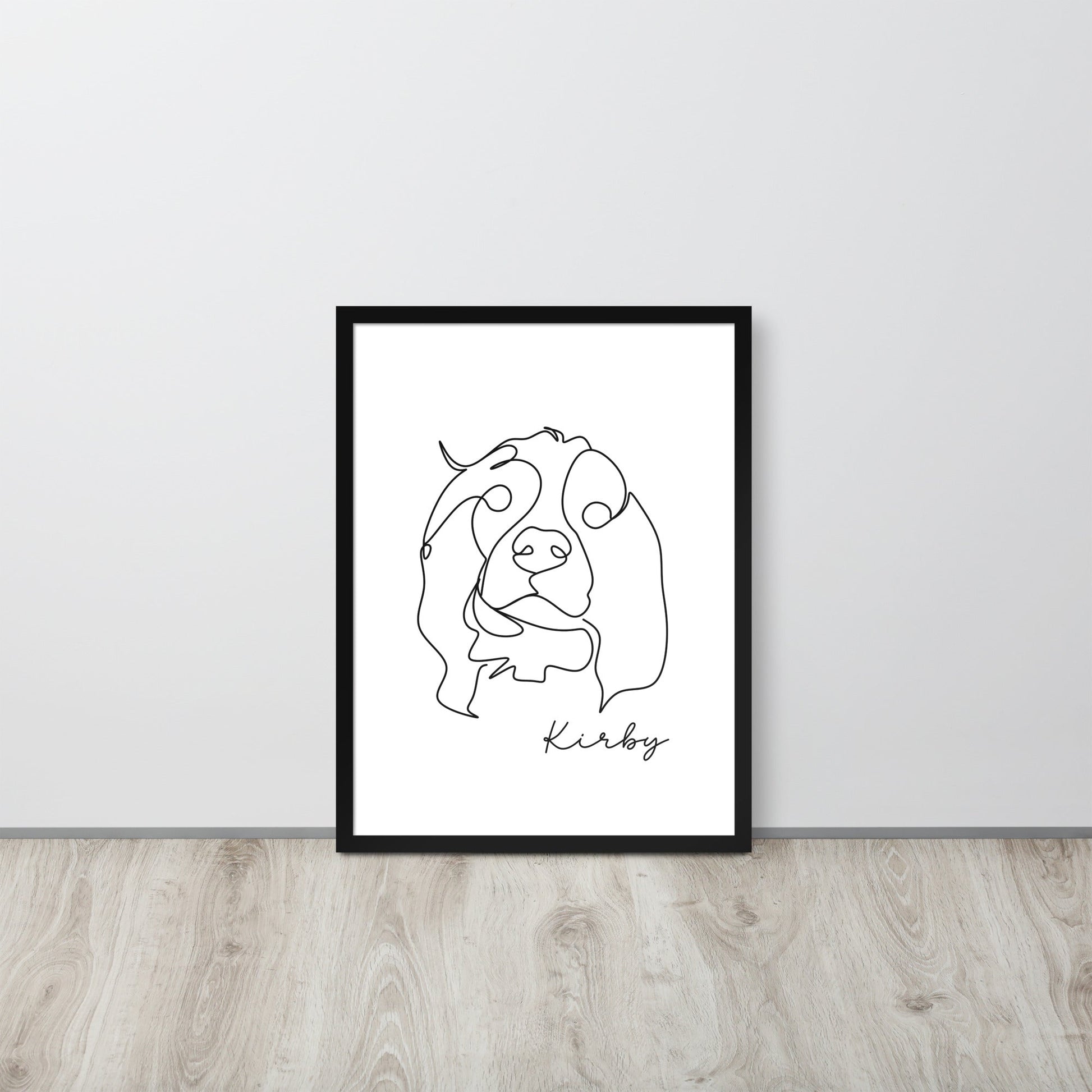 Continuous Line Art Pet Portrait - Luna & CoBlack18″×24″
