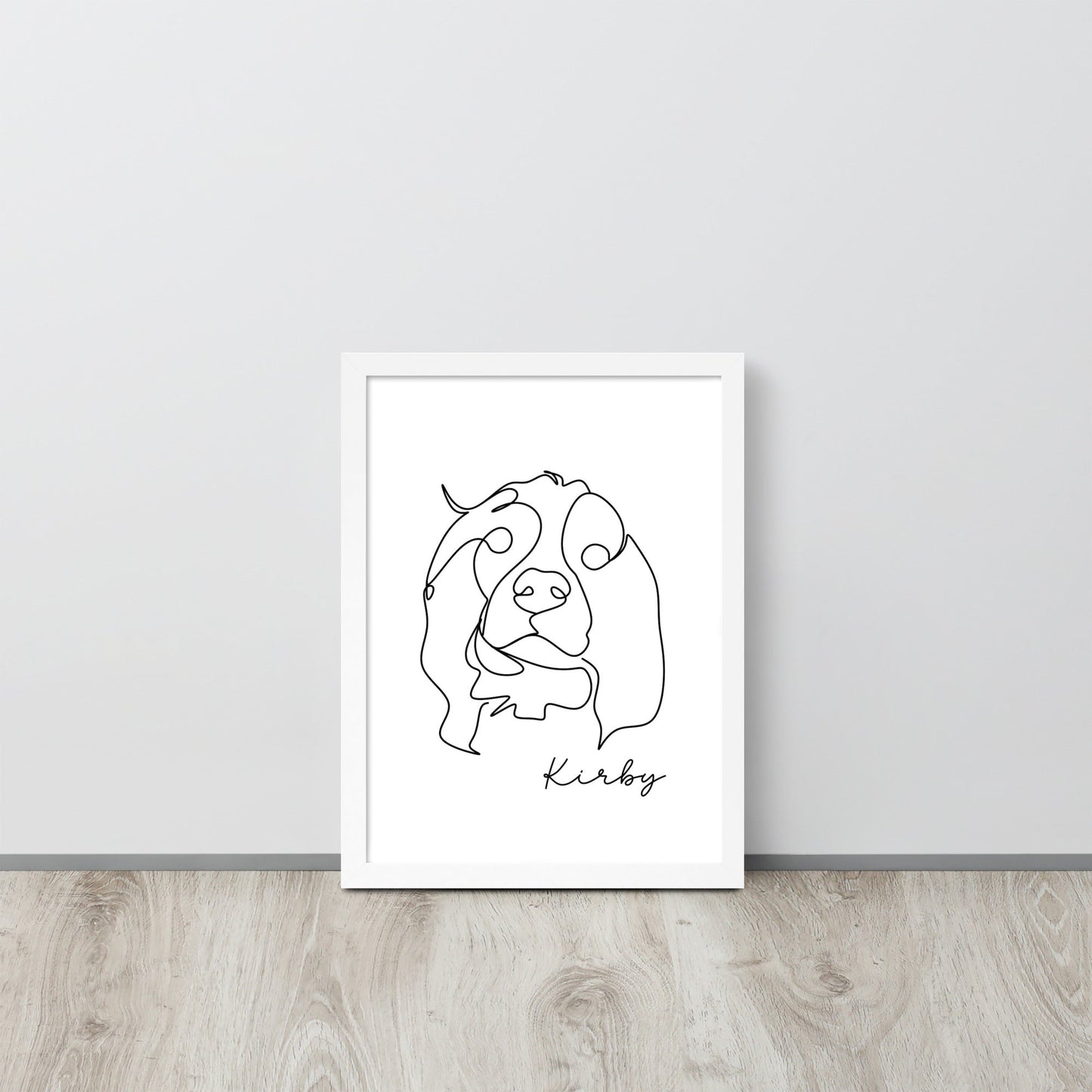 Continuous Line Art Pet Portrait - Luna & CoWhite12″×16″