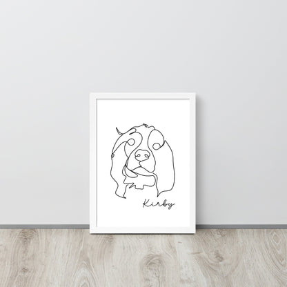 Continuous Line Art Pet Portrait - Luna & CoWhite12″×16″