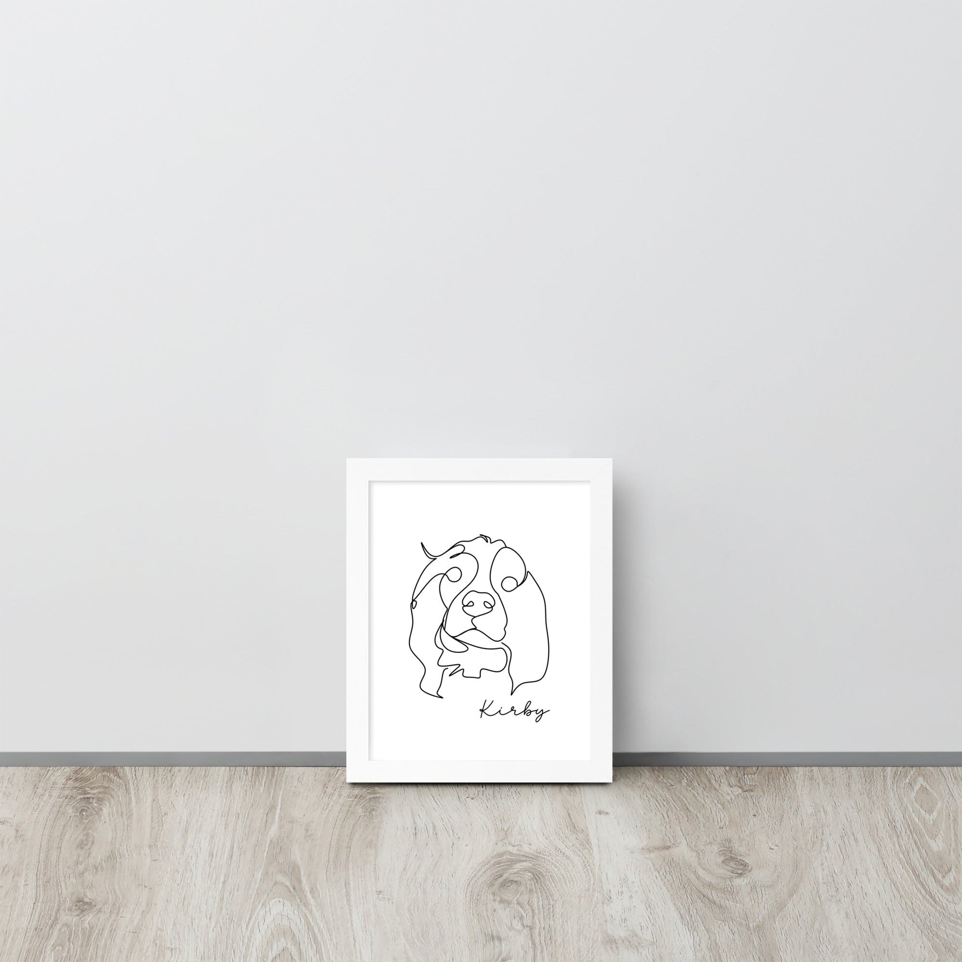 Continuous Line Art Pet Portrait - Luna & CoWhite8″×10″