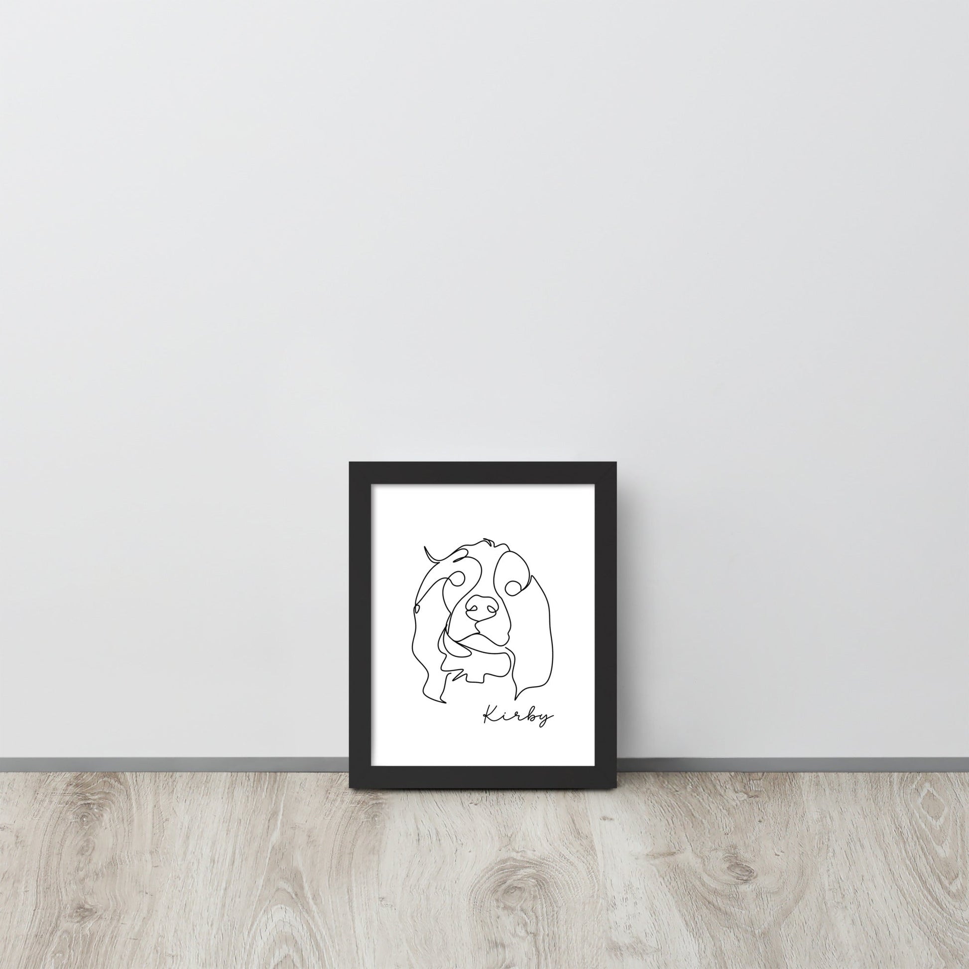 Continuous Line Art Pet Portrait - Luna & CoBlack8″×10″