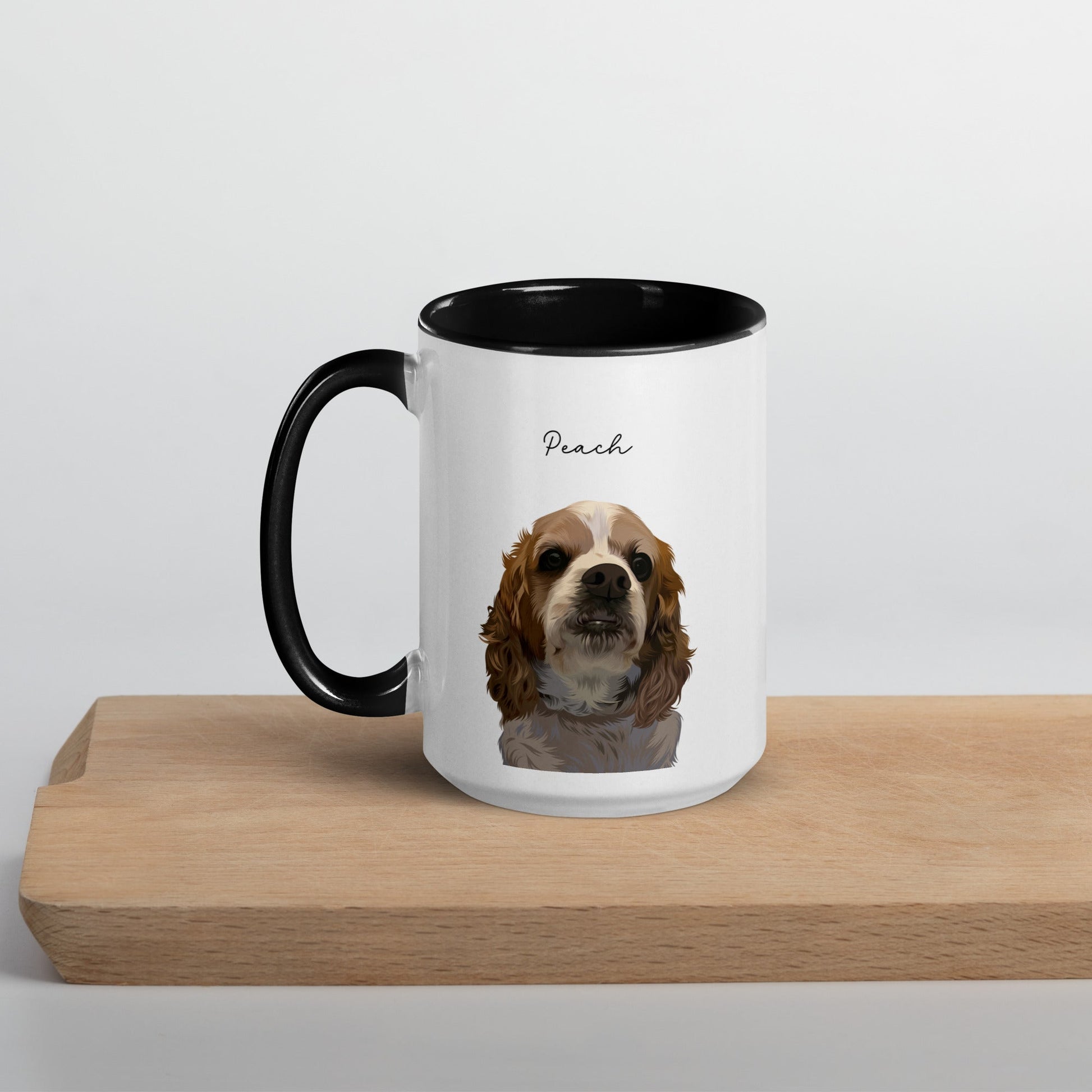 Custom Pet Color Mug - Pet Photo + Name - Luna & CoBlack15 oz