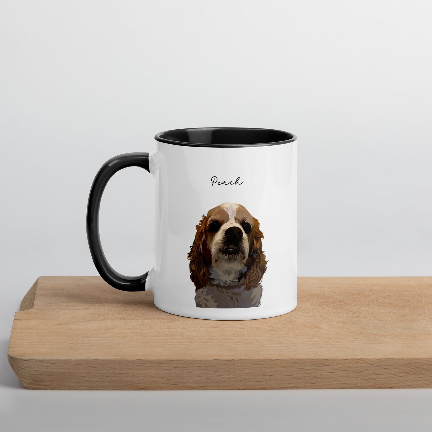 Custom Pet Color Mug - Pet Photo + Name - Luna & CoBlack11 oz