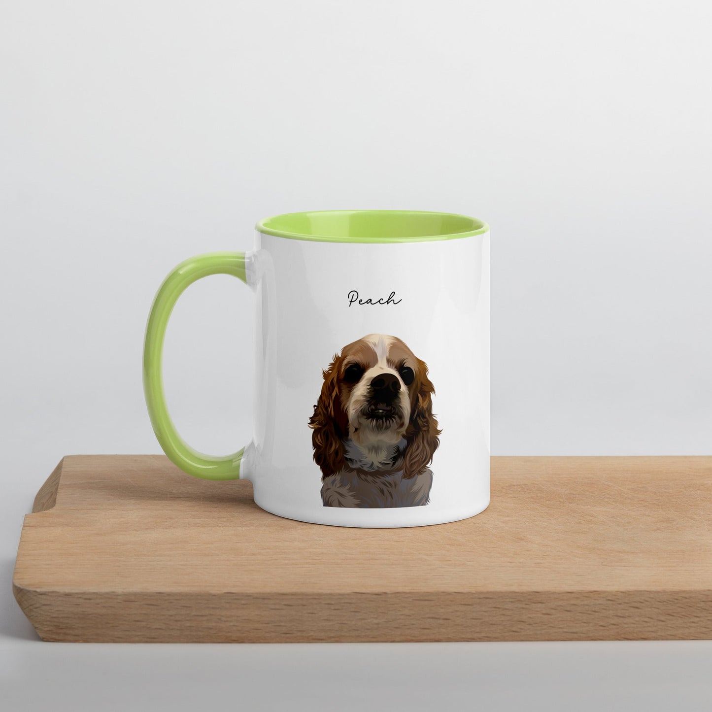Custom Pet Color Mug - Pet Photo + Name - Luna & CoGreen11 oz