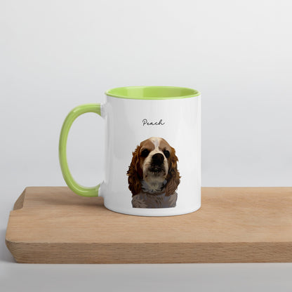Custom Pet Color Mug - Pet Photo + Name - Luna & CoGreen11 oz