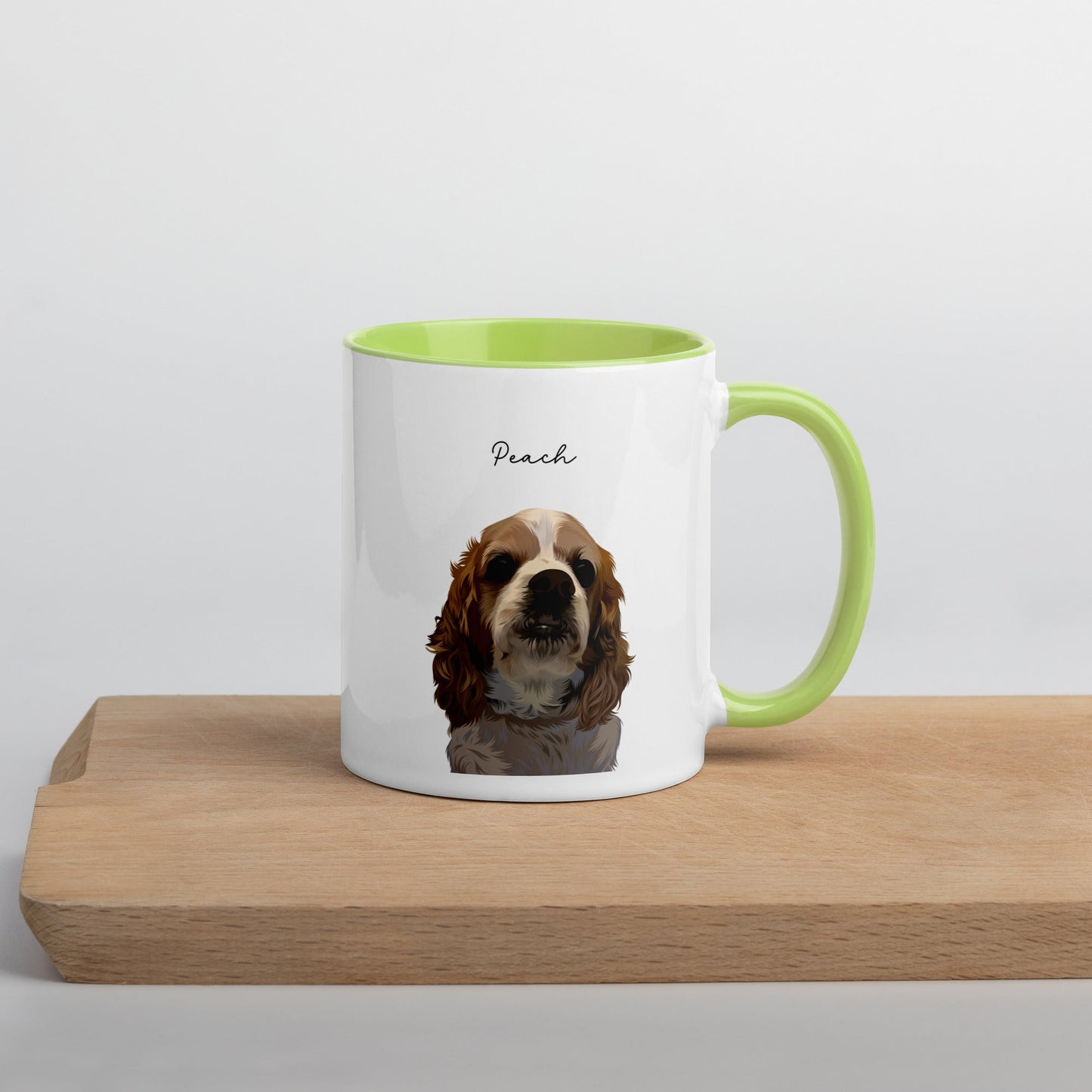 Custom Pet Color Mug - Pet Photo + Name - Luna & CoGreen11 oz