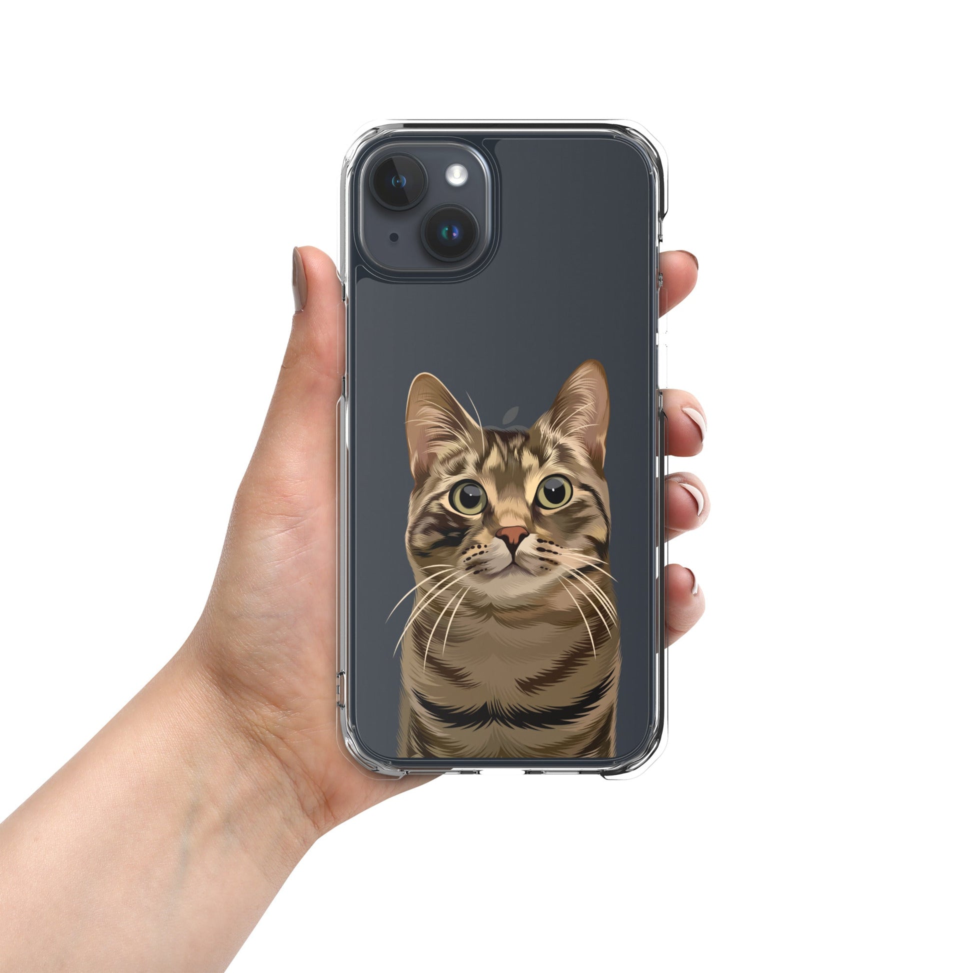 Custom Pet Photo Clear Phone Case - Luna & CoiPhone 15 Plus