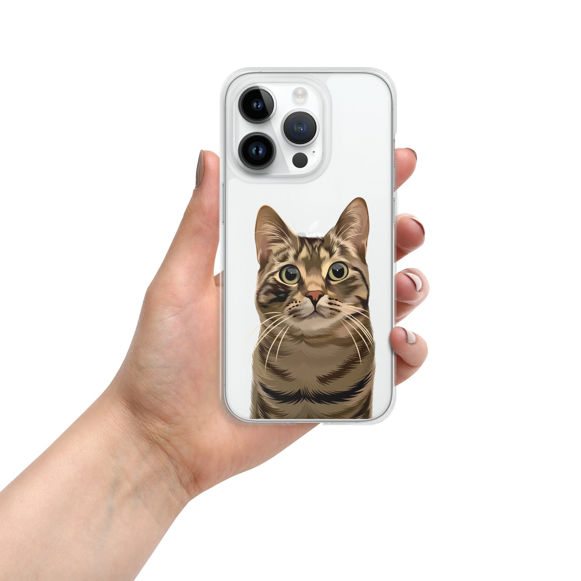 Custom Pet Photo Clear Phone Case - Luna & CoiPhone 14 Pro