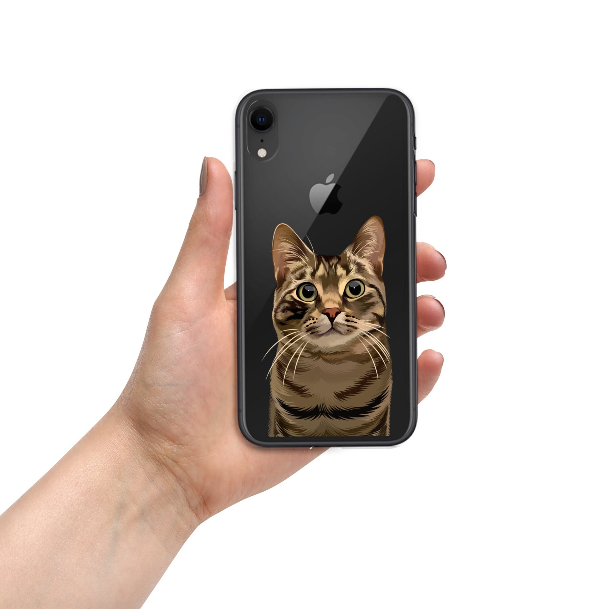 Custom Pet Photo Clear Phone Case - Luna & CoiPhone XR