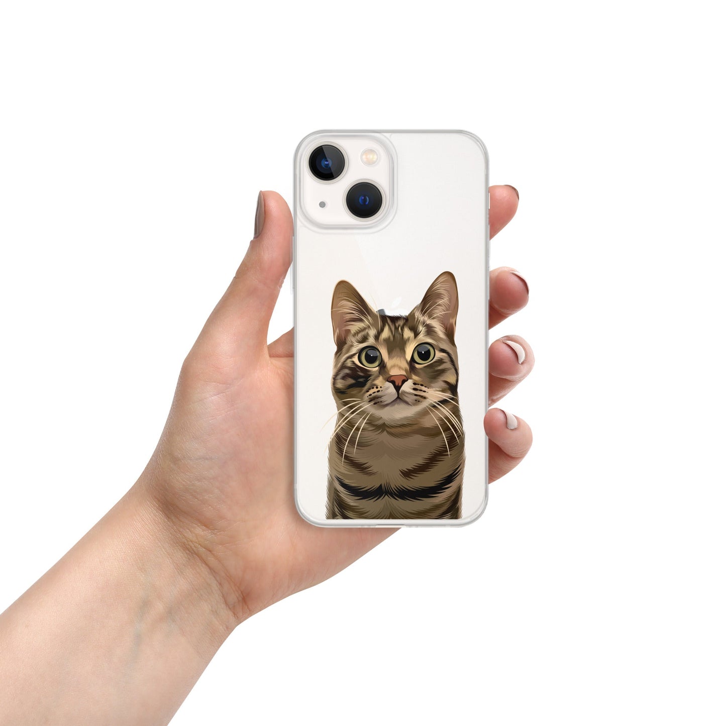 Custom Pet Photo Clear Phone Case - Luna & CoiPhone 13 mini