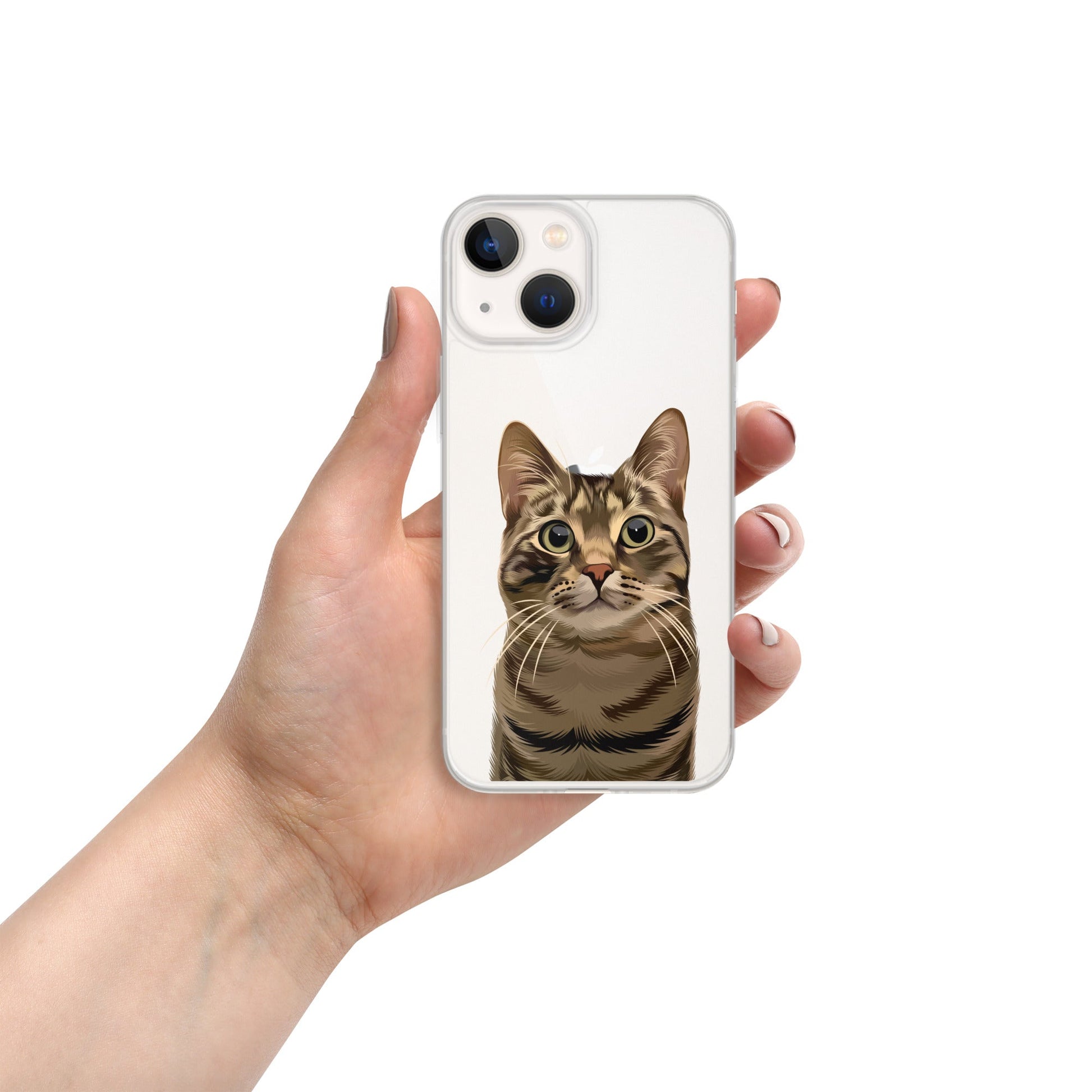 Custom Pet Photo Clear Phone Case - Luna & CoiPhone 13 mini