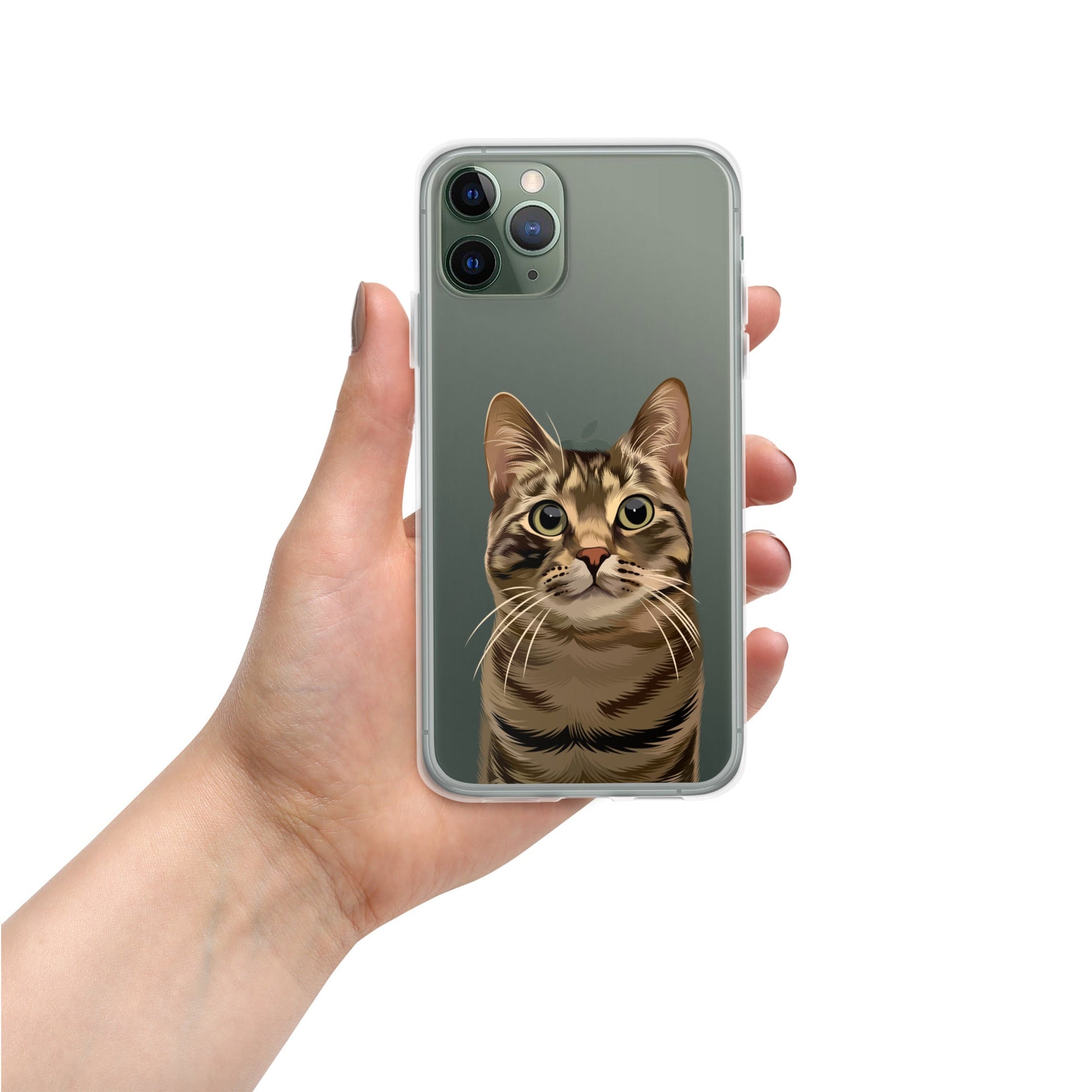 Custom Pet Photo Clear Phone Case - Luna & CoiPhone 11 Pro