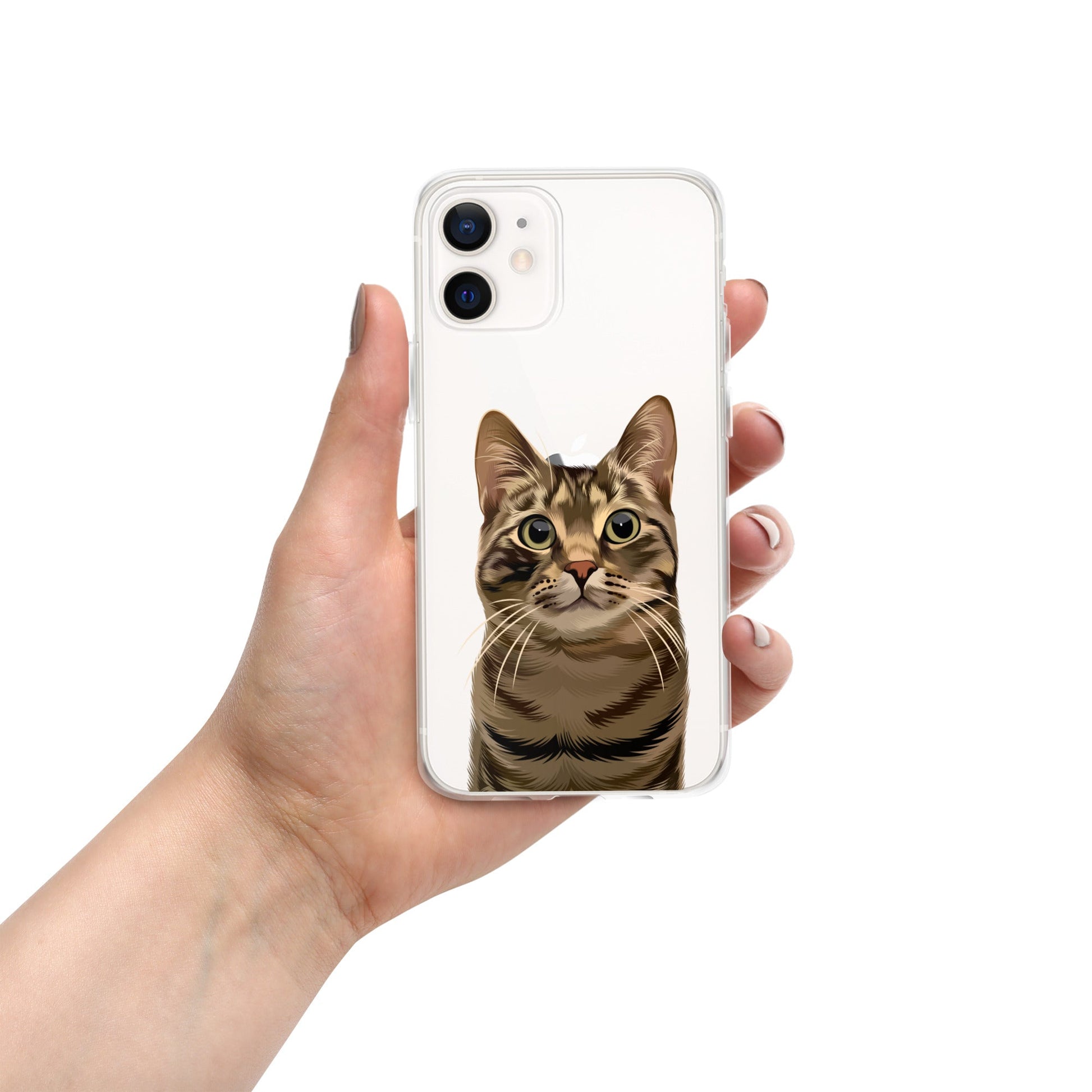 Custom Pet Photo Clear Phone Case - Luna & CoiPhone 12