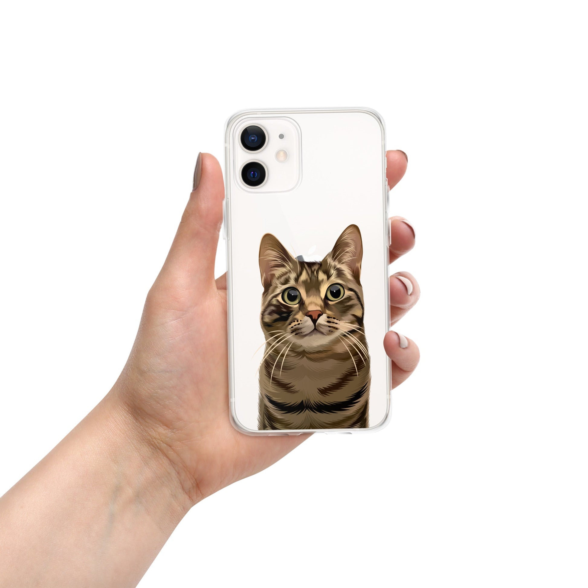 Custom Pet Photo Clear Phone Case - Luna & CoiPhone 12 mini