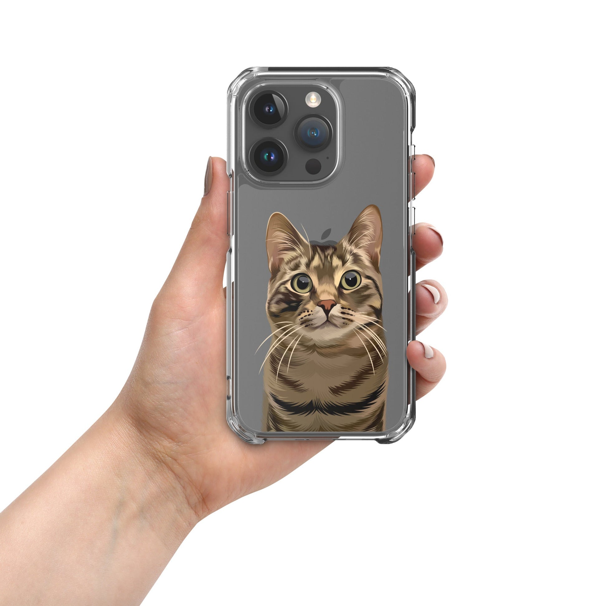 Custom Pet Photo Clear Phone Case - Luna & CoiPhone 15 Pro