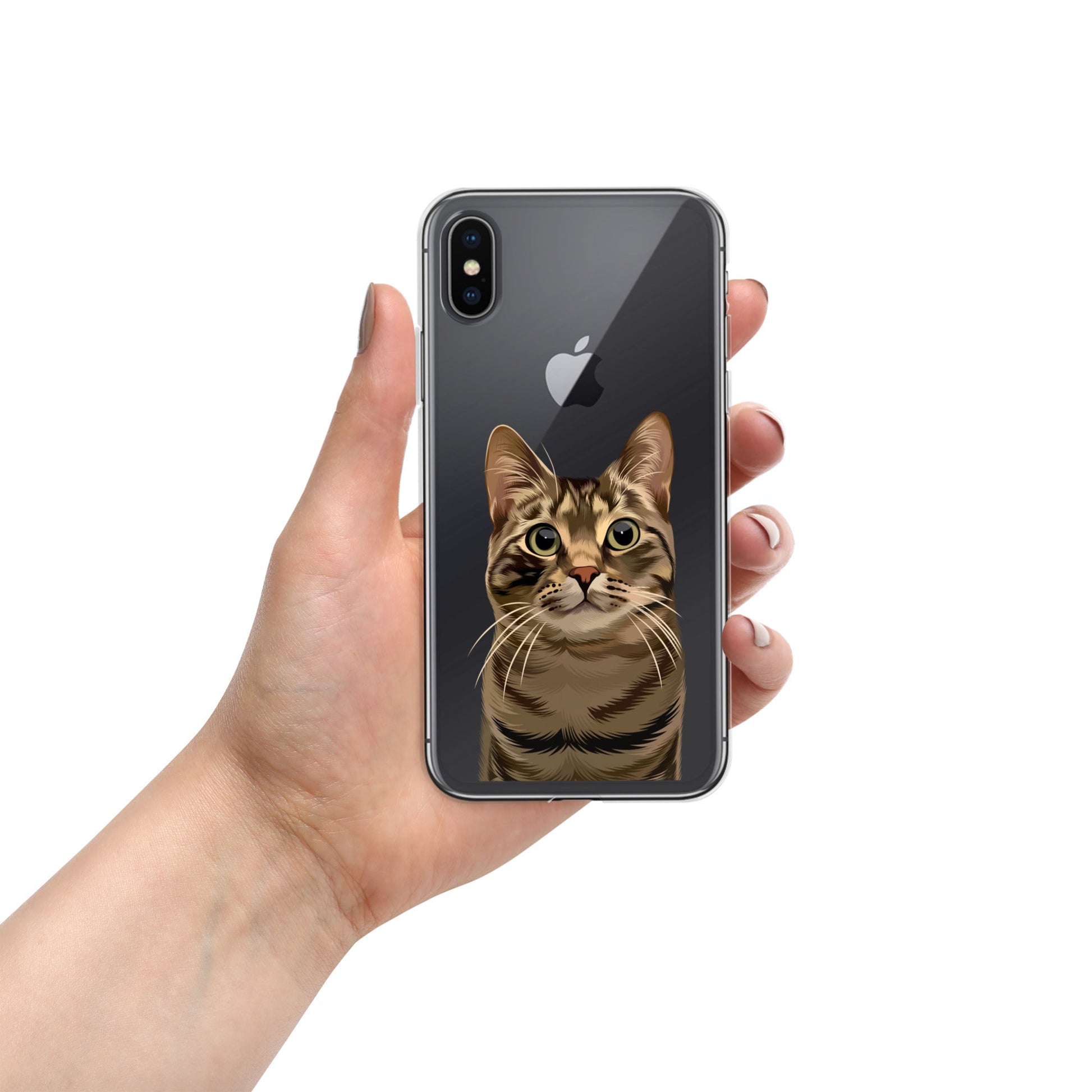 Custom Pet Photo Clear Phone Case - Luna & CoiPhone X/XS