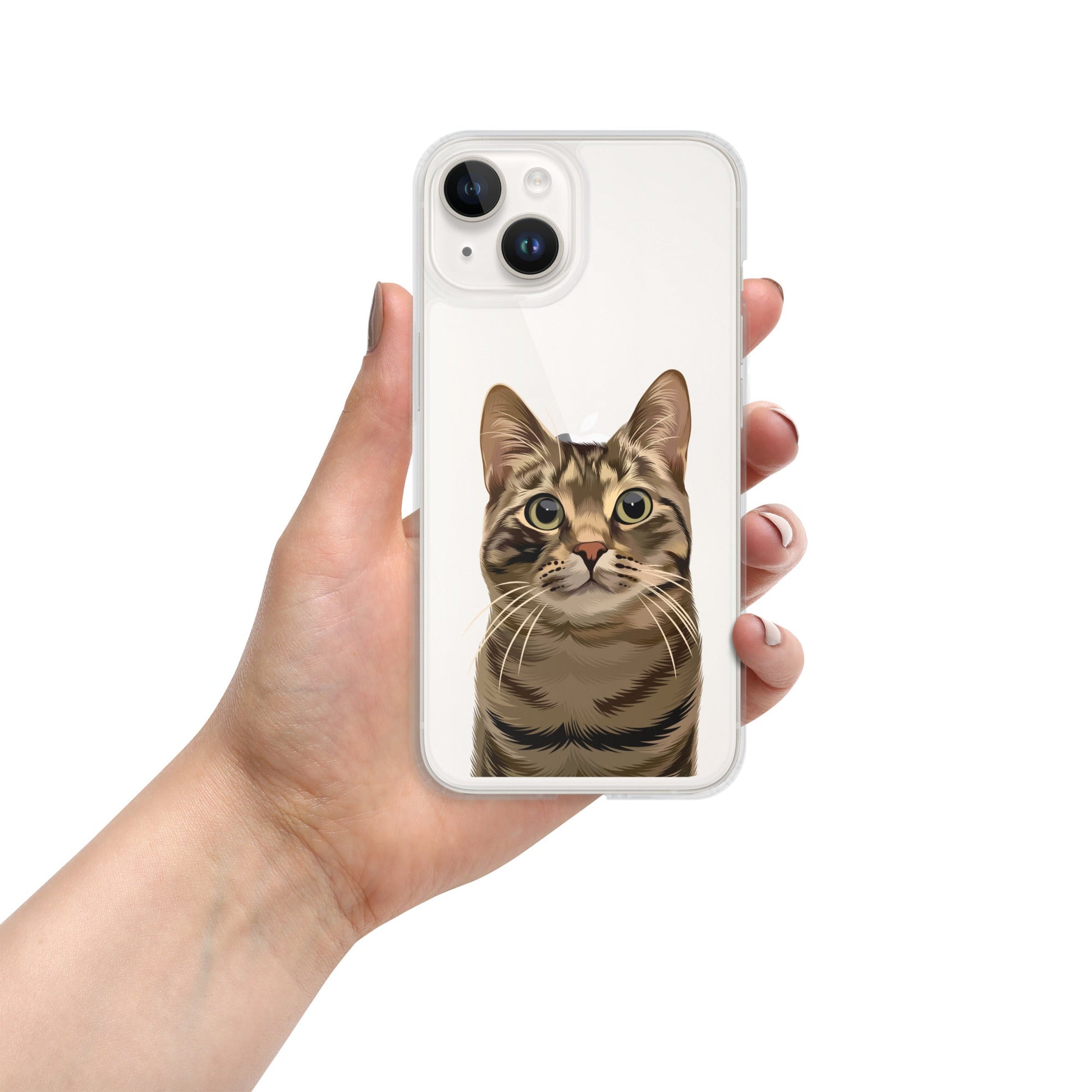 Custom Pet Photo Clear Phone Case - Luna & CoiPhone 14
