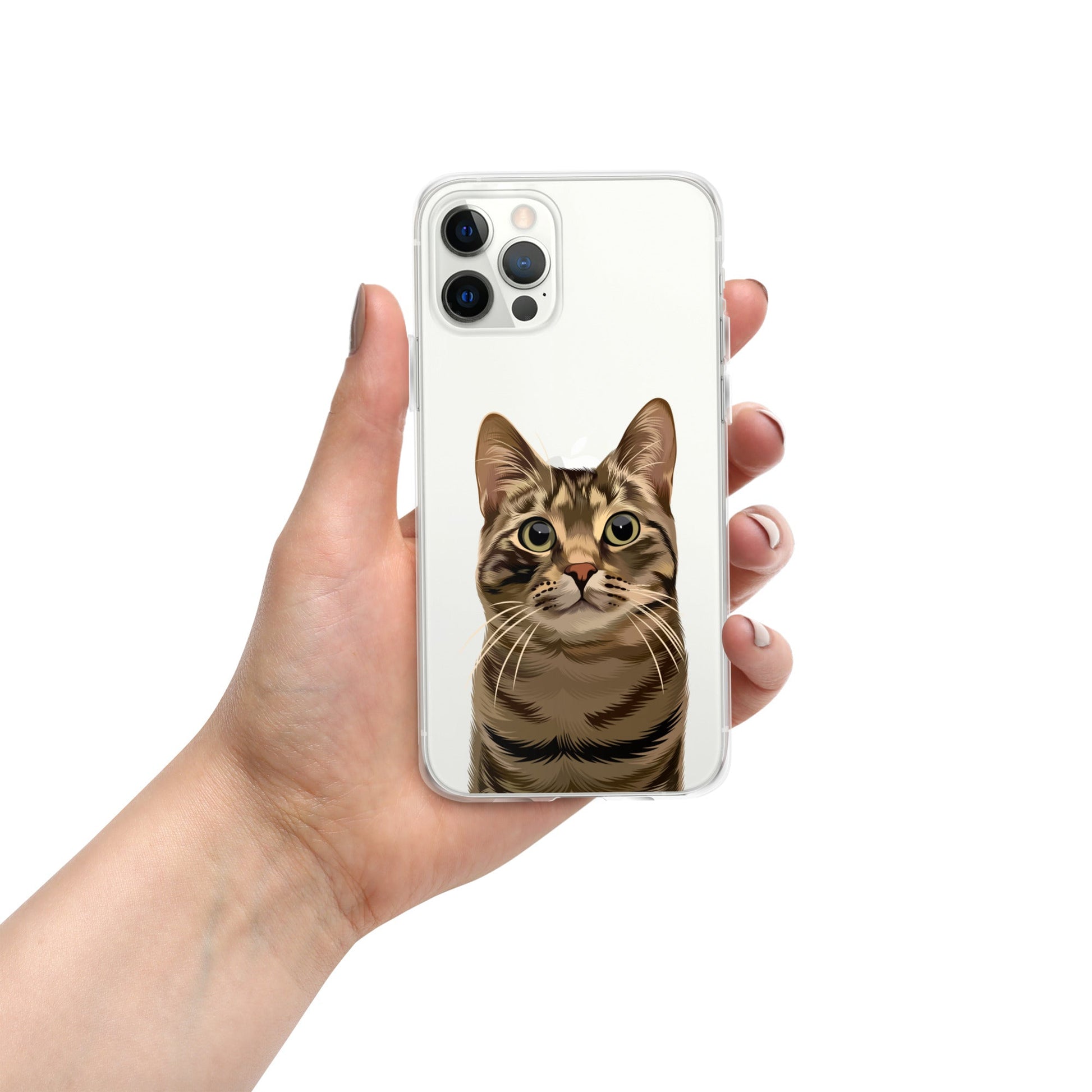 Custom Pet Photo Clear Phone Case - Luna & CoiPhone 12 Pro