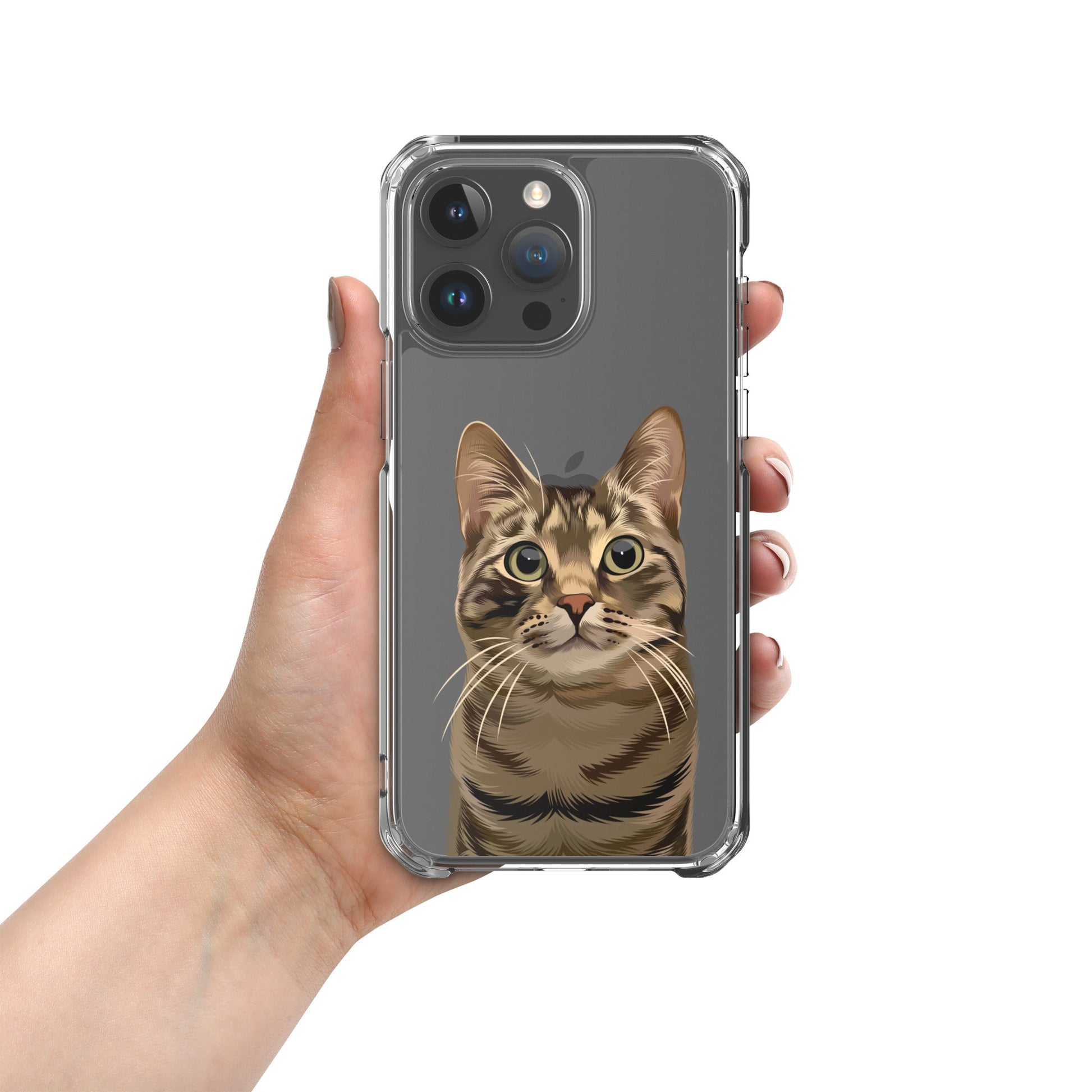 Custom Pet Photo Clear Phone Case - Luna & CoiPhone 15 Pro Max