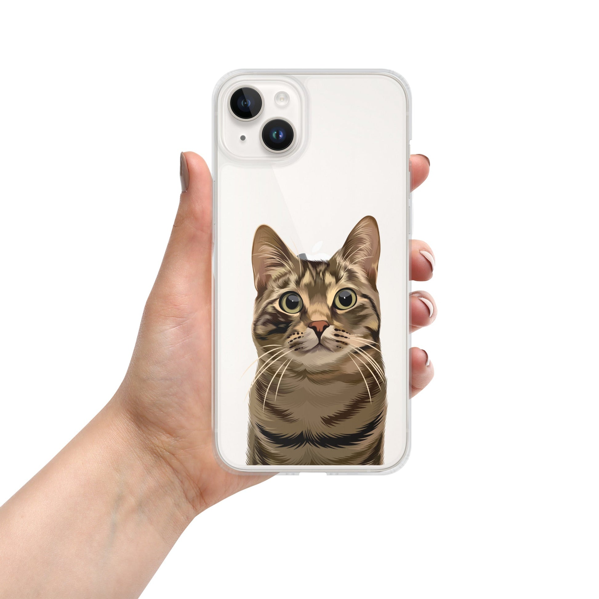 Custom Pet Photo Clear Phone Case - Luna & CoiPhone 14 Plus