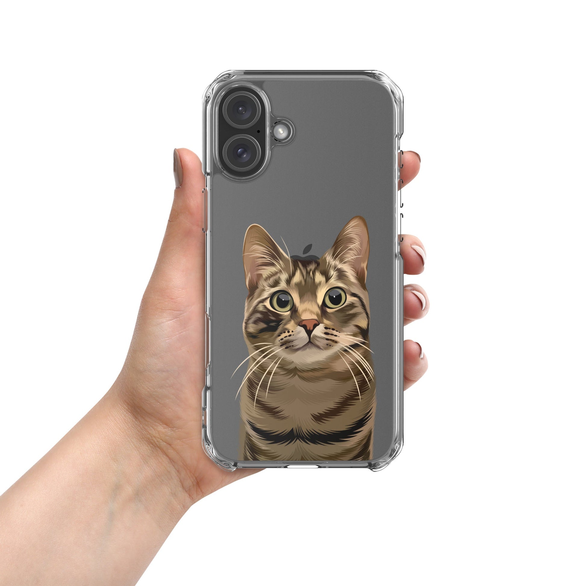 Custom Pet Photo Clear Phone Case - Luna & CoiPhone 16 Plus