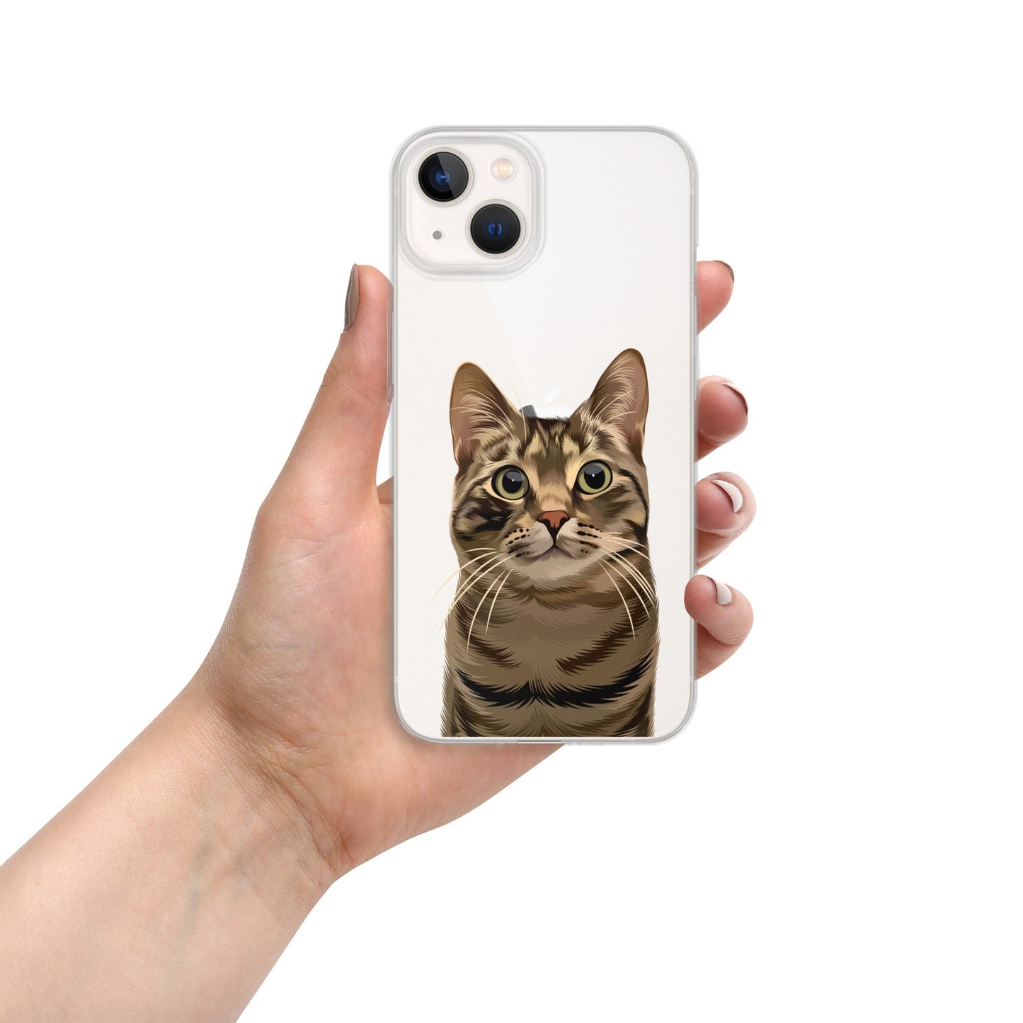 Custom Pet Photo Clear Phone Case - Luna & CoiPhone 13