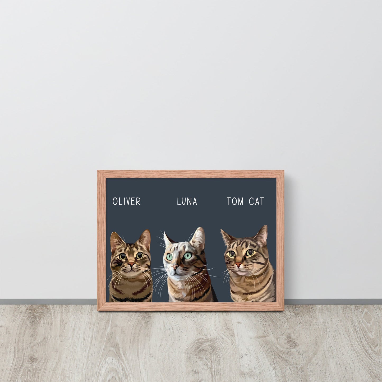 Framed poster - Luna & CoRed Oak12″×16″