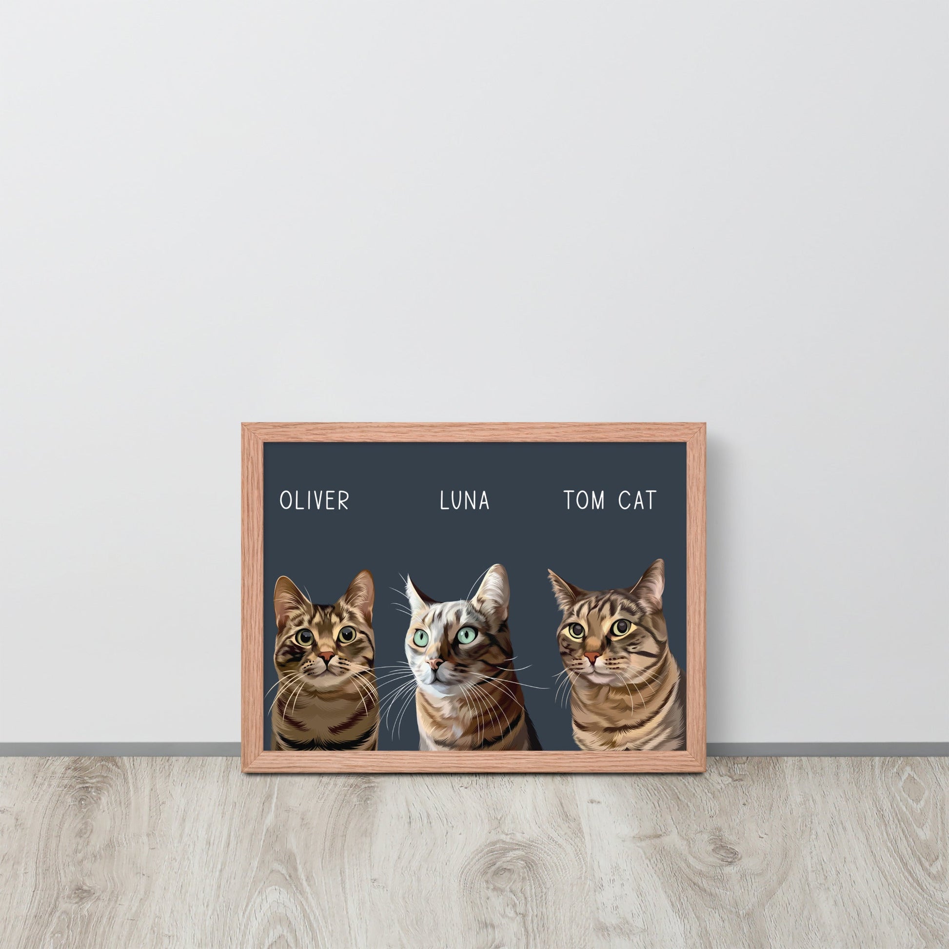 Framed poster - Luna & CoRed Oak12″×16″