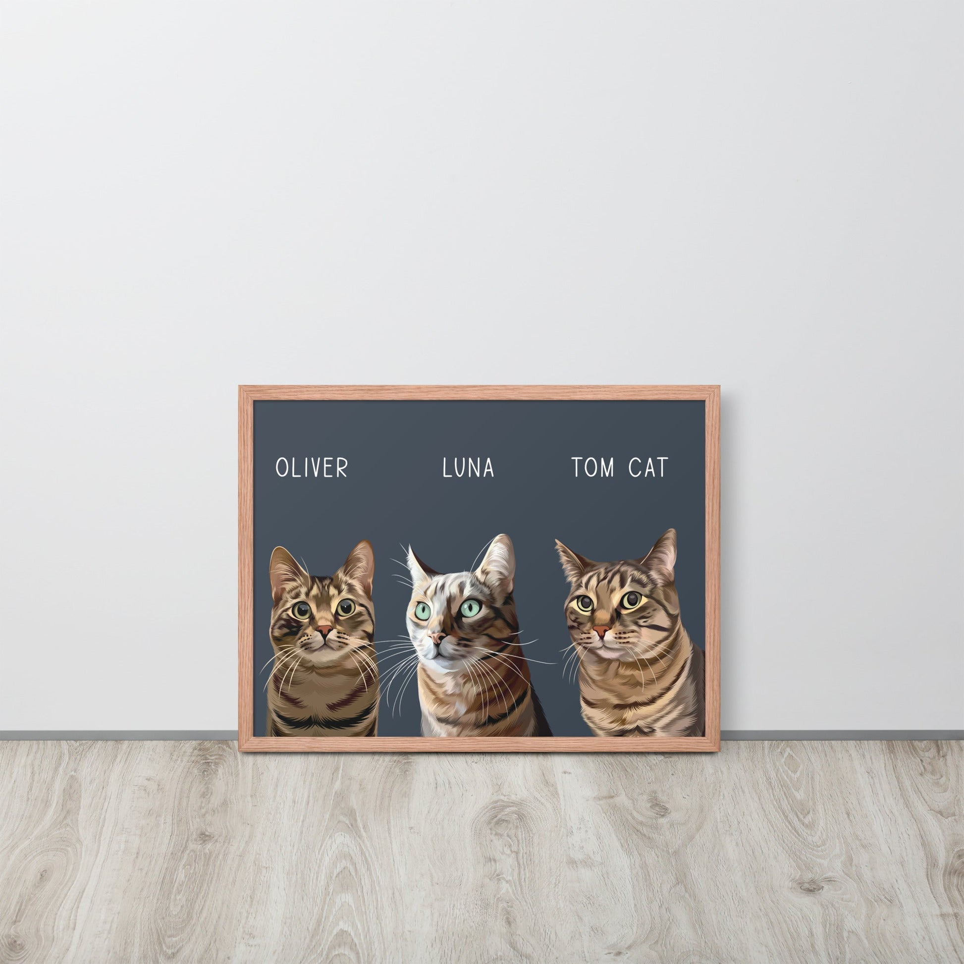 Framed poster - Luna & CoRed Oak18″×24″