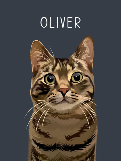 Single Pet Digital Portrait - Luna & Co