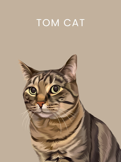 Single Pet Digital Portrait - Luna & Co