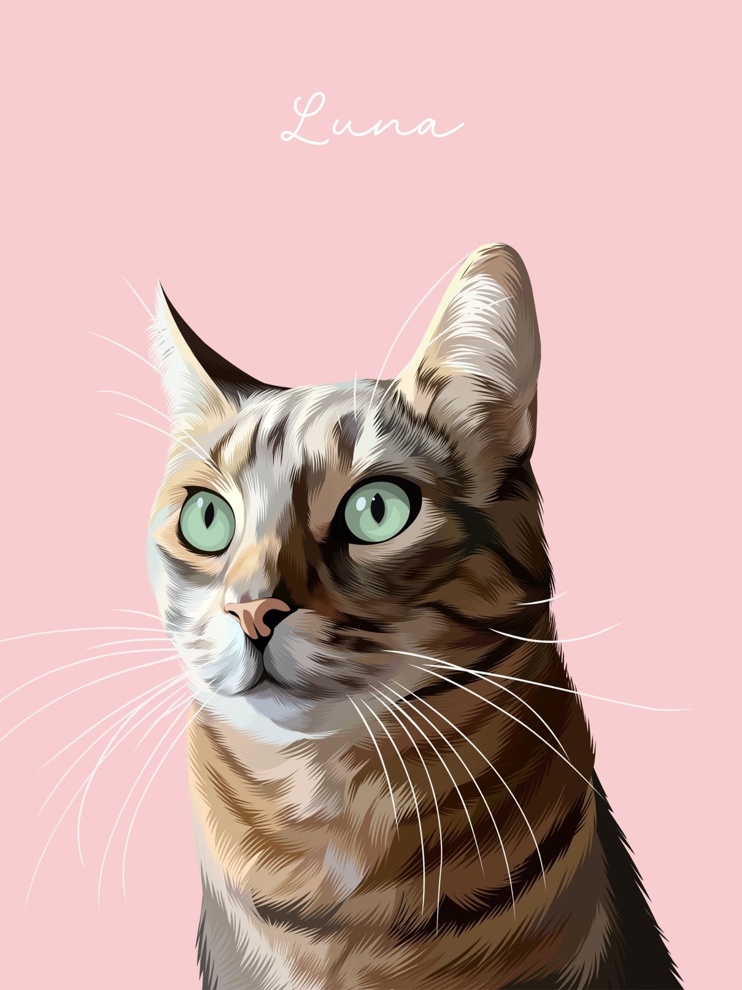 Single Pet Digital Portrait - Luna & Co