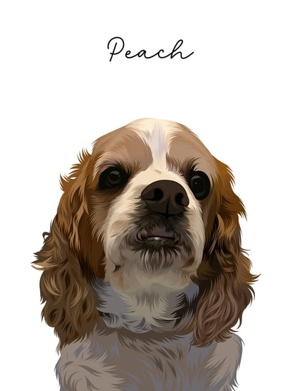 Single Pet Digital Portrait - Luna & Co