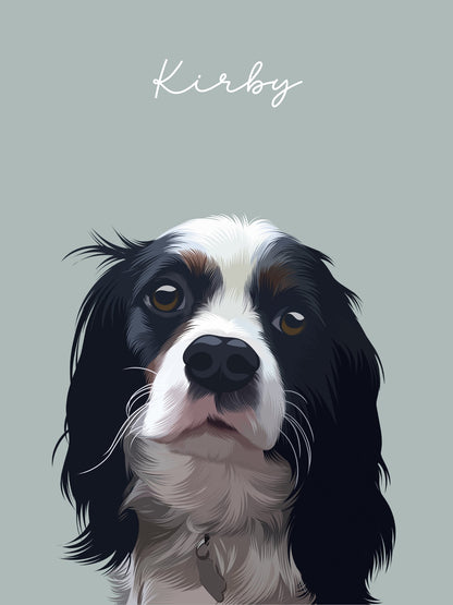 Single Pet Digital Portrait - Luna & Co