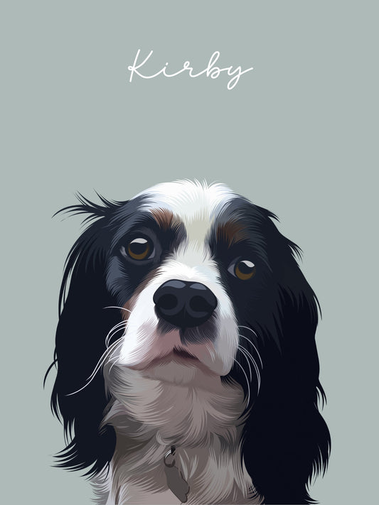 Single Pet Digital Portrait - Luna & Co